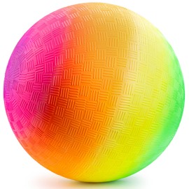 Bedwina Rainbow Playground Balls - 8.5Inch (Pack of 48) Rubber Bouncy Inflatable Balls for Kids and Adults, Indoor and Outdoor Games, Kickball, Dodgeball, Four Square, Dodge Ball, Handball