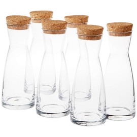 Bormioli Rocco Ypsilon Cork Top Carafe oz., 18.5 oz, Clear, Pack of 6