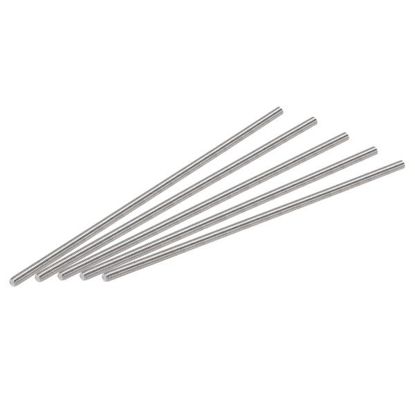 sourcing map Full Thread Rod 304 Stainless Steel Right Thread