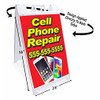 Cell Phone Repair (24" X 36") Standard A-Frame Signicade, Includes
