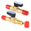 Mtsooning 2PCS Air Conditioner Ball Valve Adapter,Brass Refrigeration Ball Valve