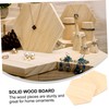 DOITOOL 2Pcs Unfinished Solid Wood Hexagon Panels for DIY Crafts