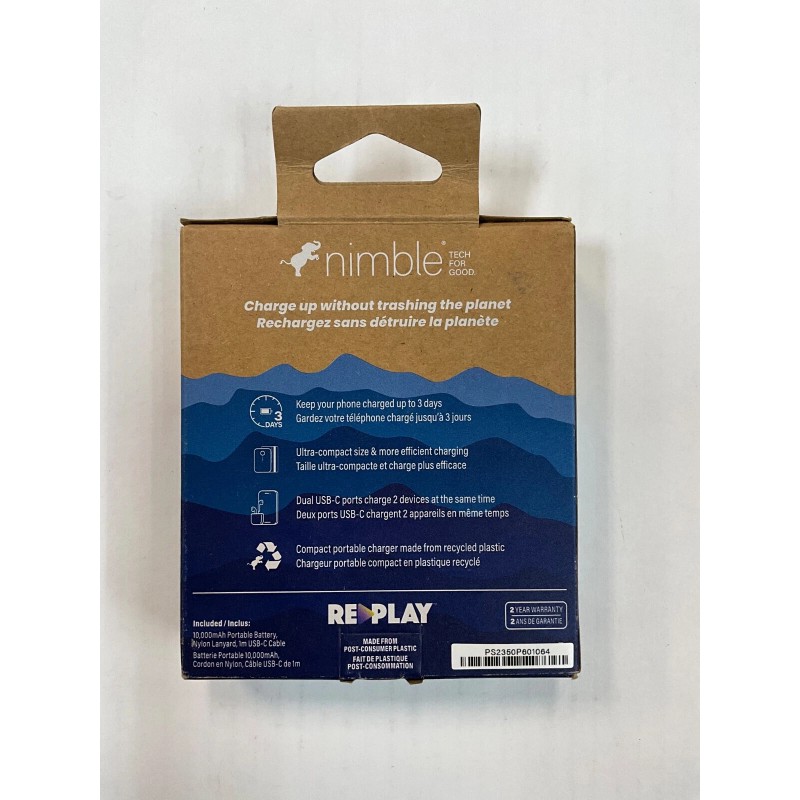 Nimble Champ 10000mah 20W Portable Charger - White