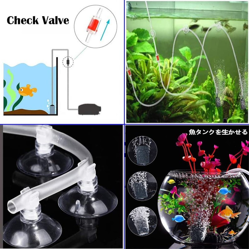 CTRICALVER Aquarium Set, Soft Tube 5m, Air Tube 5 Branch