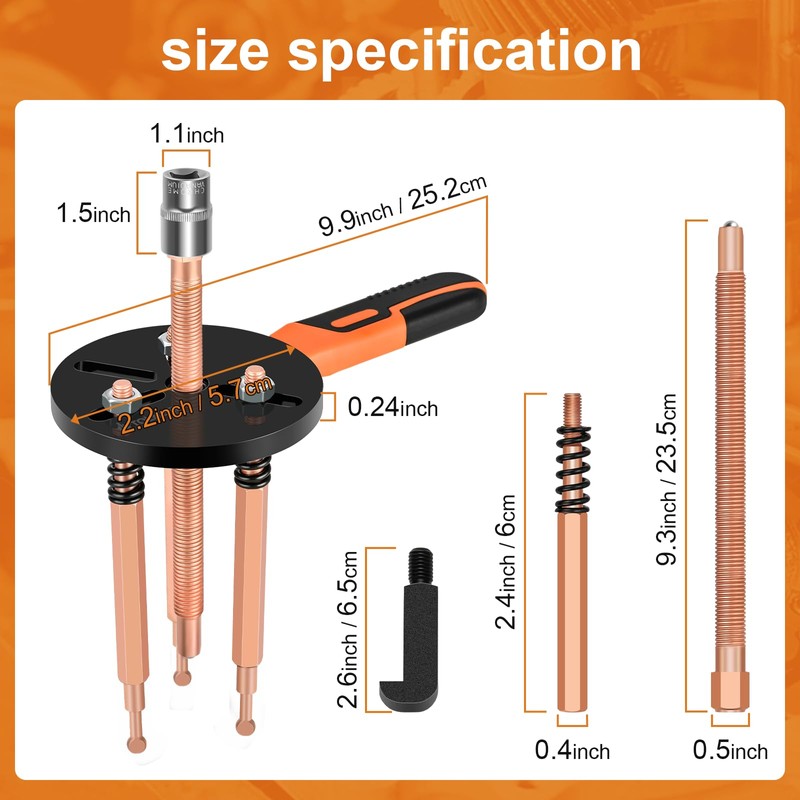 55-in-1 Bearing Puller Kit, Upgraded Heavy-Duty Wheel Bearing Removal Tool