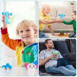 Anti-Stress Toy for Children and Adults, Pack of 4 Squishy Salamander Toy, Cute Cartoon Salamander Stress Toys, Happy Toy, Salamander Fidget Toys, Toy Gifts