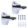 2 Pcs Glass Shelf Support Adjustable Glass Shelf Bracket Polished