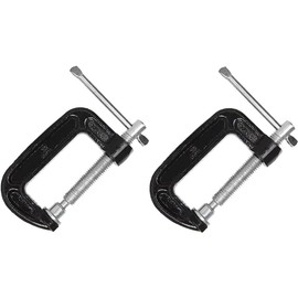 2 Inch C-Clamp Set, Heavy Duty Steel C Clamp Industrial Strength C Clamps for Woodworking, Welding, and Building(2PCs)