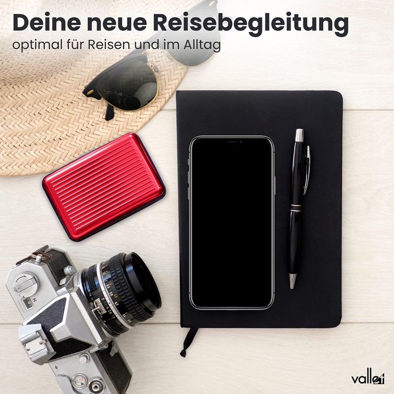 Vallet Aluminium Credit Card Case for Men and Women, Blocks