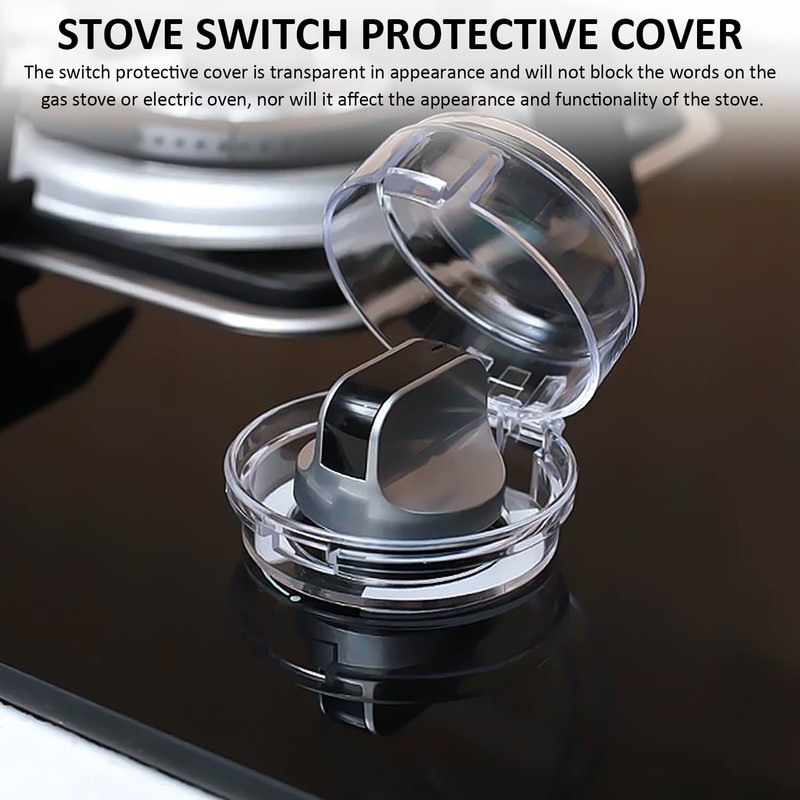 4 Pieces Gas Stove Button Protector Cover, Cooker Switch Protector