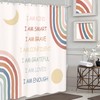 Imirell Kids Boho Rainbow Inspirational Quotes Shower Curtain 60Wx72H Inches