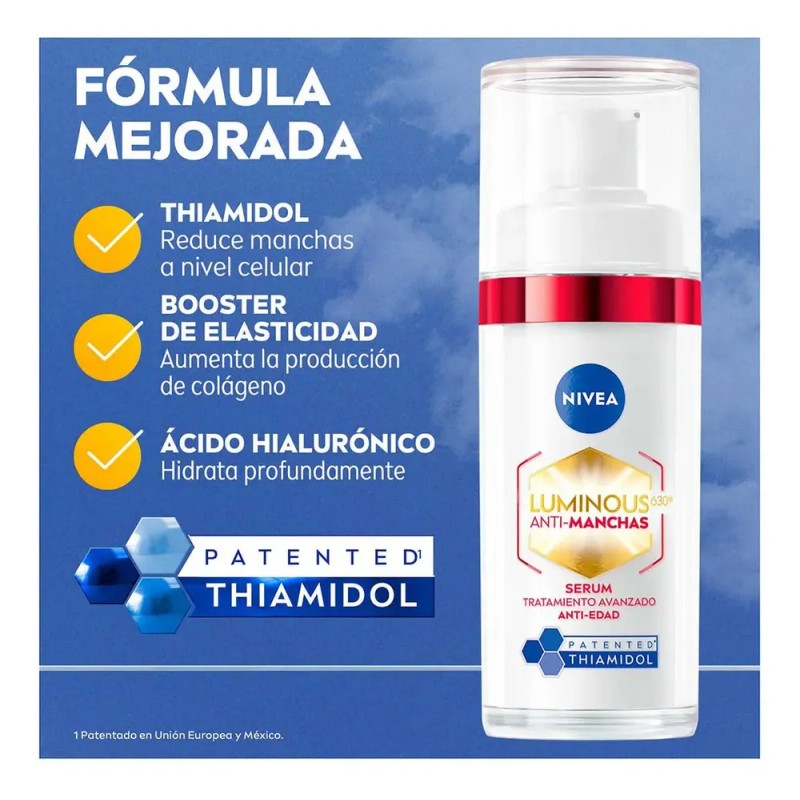 Nivea Luminous630 Sérum Facial Anti-Manchas y Anti-Edad con Ácido Hialurónico