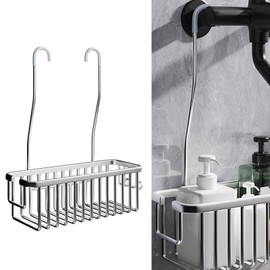 Hanging shower rack, bathroom storage rack, shampoo bracket, Space Aluminum Hanging Shower Organizer Basket for Bathroom,Bathtub, Over the Rod Shower Rack for Shampoo,Soap Bath Accessories