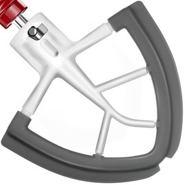 Flex Edge Beater Paddle for KitchenAid 4.5-5QT Tilt-Head Stand Mixer Silicone Bowl Scraper Replacement Part,Dishwasher Safe for Kitchen Aid Accessories And Attachments Mixers Accessory,Grey