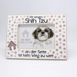 power gift - SHIH TZU Photo Frame with Saying. Photo frame to stand or hang. Home decoration. Gift for any dog owner.