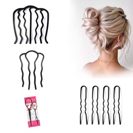 BLOOPIC Party Wrap Comb, Hair Fork, 6 Pieces, U-Shaped Hair Clip, Hairband, Metal Hair Side, Comb, Bangs, Hardware, Invisible Bangs Comb, U-Pin, Hair Ornament, For Styling, Women's Dress, Kimono, Yukata, Kimono, Coming-of-Age Ceremony, Graduation, Weddin