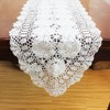 KEPSWET Cotton Handmade Crochet Lace Oval Table Runner Dresser Console