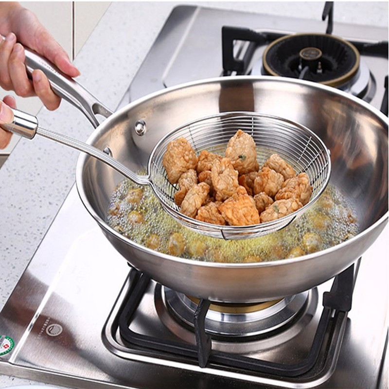 Tenta tenta kitchen Solid Stainless Steel Spider Strainer Skimmer Ladle