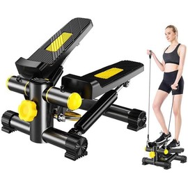 Japard Steppers for Exercise, Stair Stepper with Resistance Bands, Mini Stepper with 220LBS Loading Capacity, Fitness Stepper with Electric Monitor