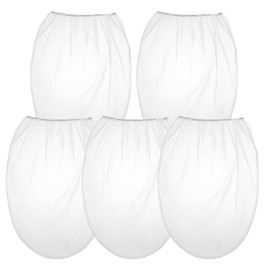 5 Gallon Paint Strainer Bags, Nylon Paint Filter Strainer Mesh White Fine Mesh Disposable Bag Filters with Elastic Top Opening for Gardening Painting Tools (White)