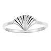Silverly Women's 925 Sterling Silver Small Cockle Seashell Stackable Ring