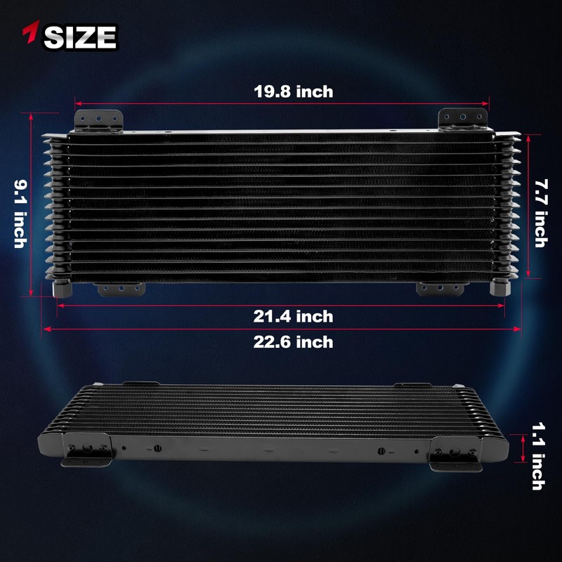 TEMSONE low pressure drop trans cooler,40k Transmission Oil Cooler LPD47391
