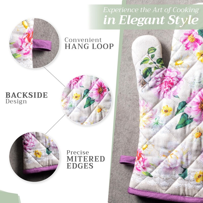 Maison d' Hermine Oven Gloves 100% Cotton Oven Mitt 7"