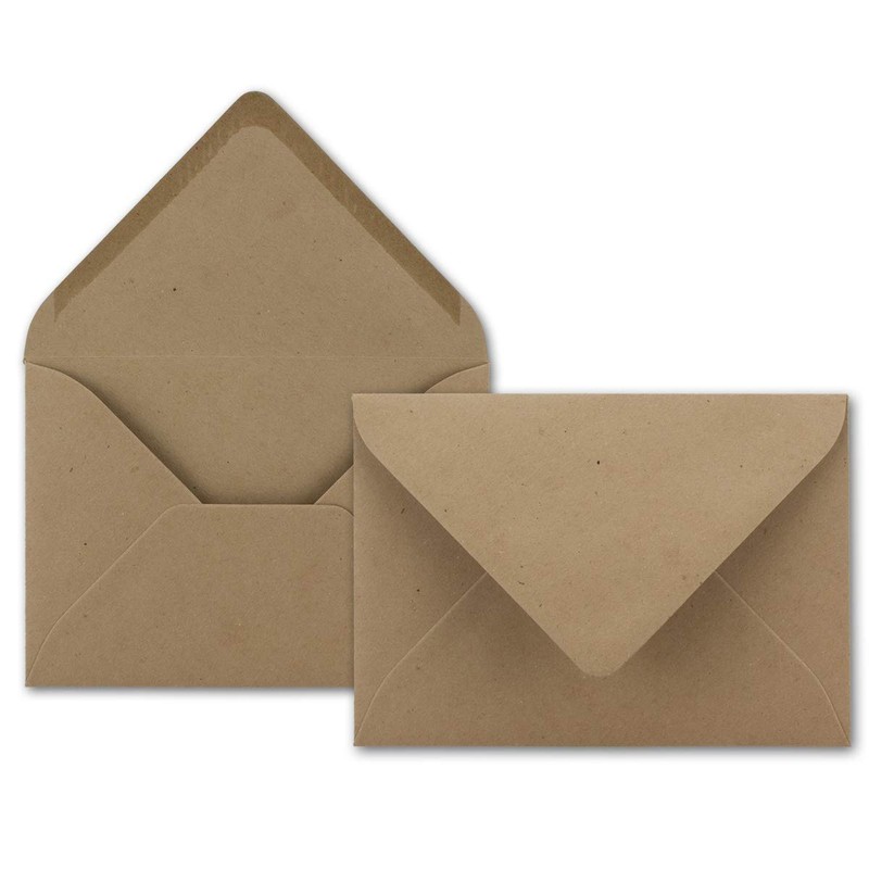 NEUSER PAPIER 25x brown vintage kraft paper folding cards SET