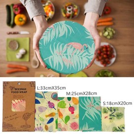 Wrap Reusable Food Beeswax Set Eco Friendly Food Storage Set of 4