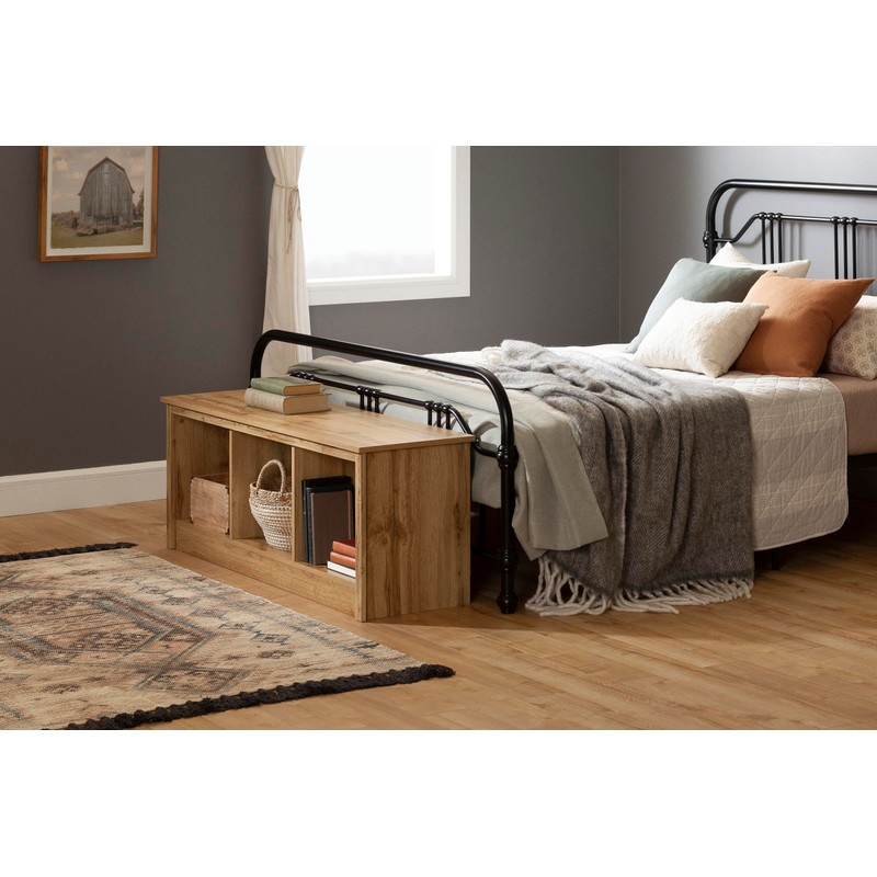 South Shore Fernley Bench with Storage Nordik Oak