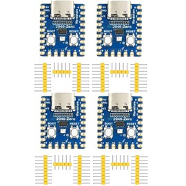 DUBEUYEW 4pcs Raspberry Pi 2040-Zero Mini Microcontroller Board Based on Raspberry Pi 2040 Dual-Core ARM Cortex M0+ Processor for C/C++/Python