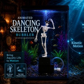 Yizemay Halloween Dancing Skeleton Bubbler, Fish Tank Decoration