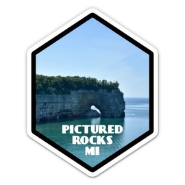 Squiddy Pictured Rocks - Vinyl Sticker Decal for Phone, Laptop, Water Bottle (3" high)