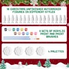 Cinnvoice 16 Pcs Ceramic Christmas Nutcracker Bulk DIY Painting Kit