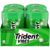 Trident Vibes Spearmint Rush Sugar-Free Chewing Gum, 4 Bottles of