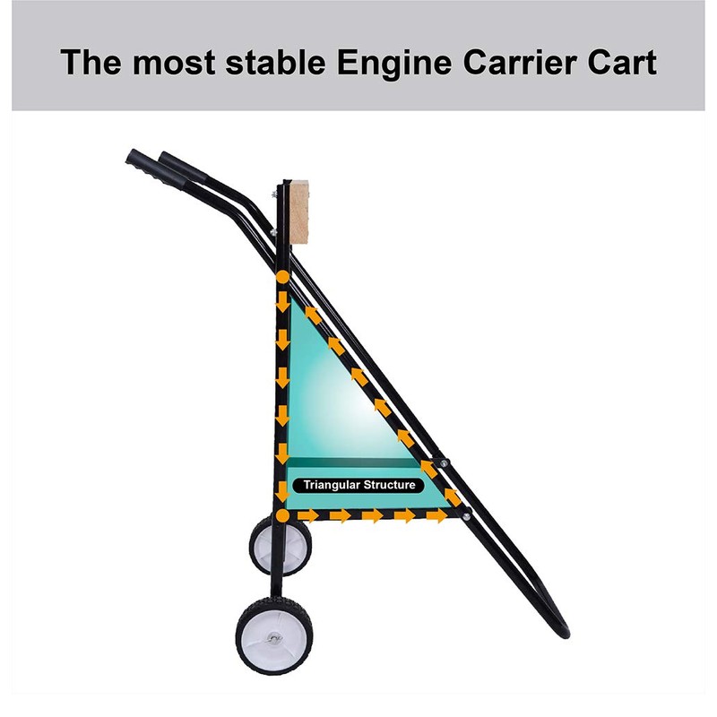 LEADALLWAY 220lb Outboard Boat Motor Stand Display Carrier Cart Dolly