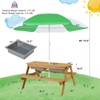 Olakids Kids Picnic Table, 4 in 1 Outdoor Toddler Sand
