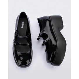 Melissa Women's Farah Platform Mary Janes, Black, 9 Medium US