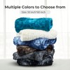 MOOFUN Faux Rabbit Fur Throw Blanket- 50" x 60" inches,