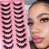 10 Pairs of 3D False Eyelashes Russian False Eyelashes Natural