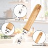 Stainless‑Steel Side‑Cut Can Opener, Tin Opener with Ergonomic Wood Handle,