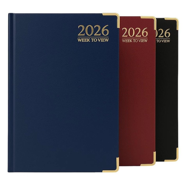 2024 Tagebuch, A5, 1 Tag pro Seite, Rosa, Lila oder