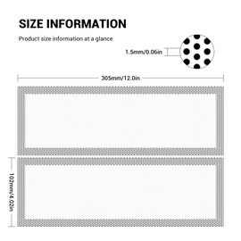 Magnetic Vent Covers 4x12 Inch, 6 Pack Floor Vent Cover for Air Vents, Upgrated Air Vent Screen PVC Mesh Floor Register Cover for Home Floor, Wall, Ceiling Vent Filter (White, 6Pcs)