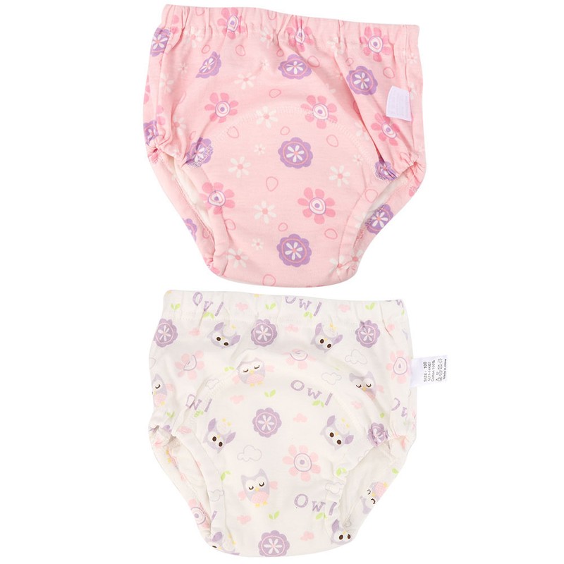 2pcs Baby Pee Potty Training Pants Infant Cotton Training Underwears