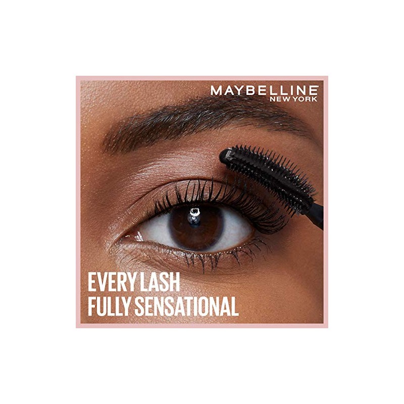 Maybelline Lash Sensational Mascara Lavable - Voluminizador, Alargamiento, Efecto Abanico