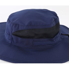 Connectyle - Sombrero de malla para hombre, protección UV, para pesca, Azul marino, Large
