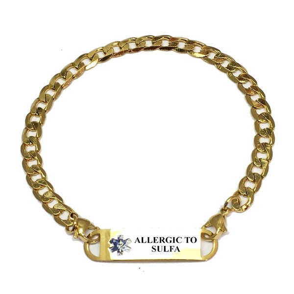 Pre-Engraved Curb Link Medical Alert Identification Bracelet - Choose from