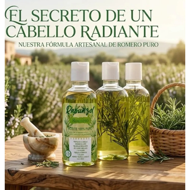 Aceite Romero 100 Puro Rapunzel Crecimiento Capilar