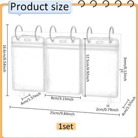 PH PandaHall Acrylic Calendar Album, Desktop Mini Album Holder Flip Calendar Photo Frame 26-panel Clear Inside Albums Decorative Card for Polaroid Film Camera Photo Cards