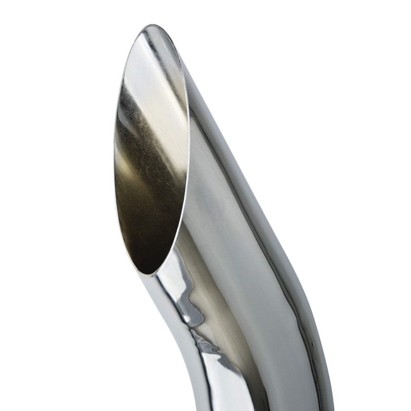 6" Bull Horn Chrome Exhaust Stack,5"OD Reduced Bottom,48" Length